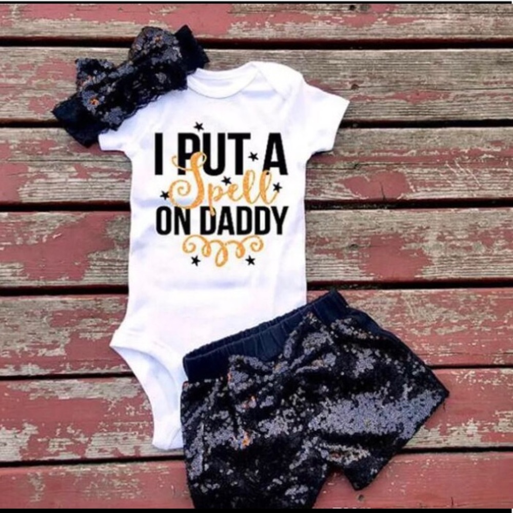 ‘I Put a spell on daddy’ 3 Piece Set.